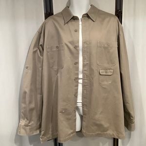 Eddie Bauer Men's Outdoor Outfitter Heavy Duty Khaki Shirt/Jacket Size XL